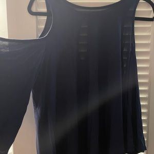 Blue off the shoulder top for women